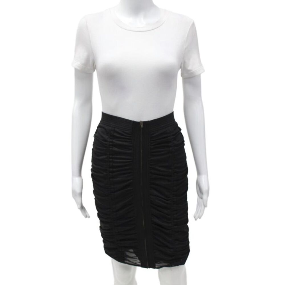 Alexander Wang Women Straight Pencil Skirt Black Knee Length Zip Size 4